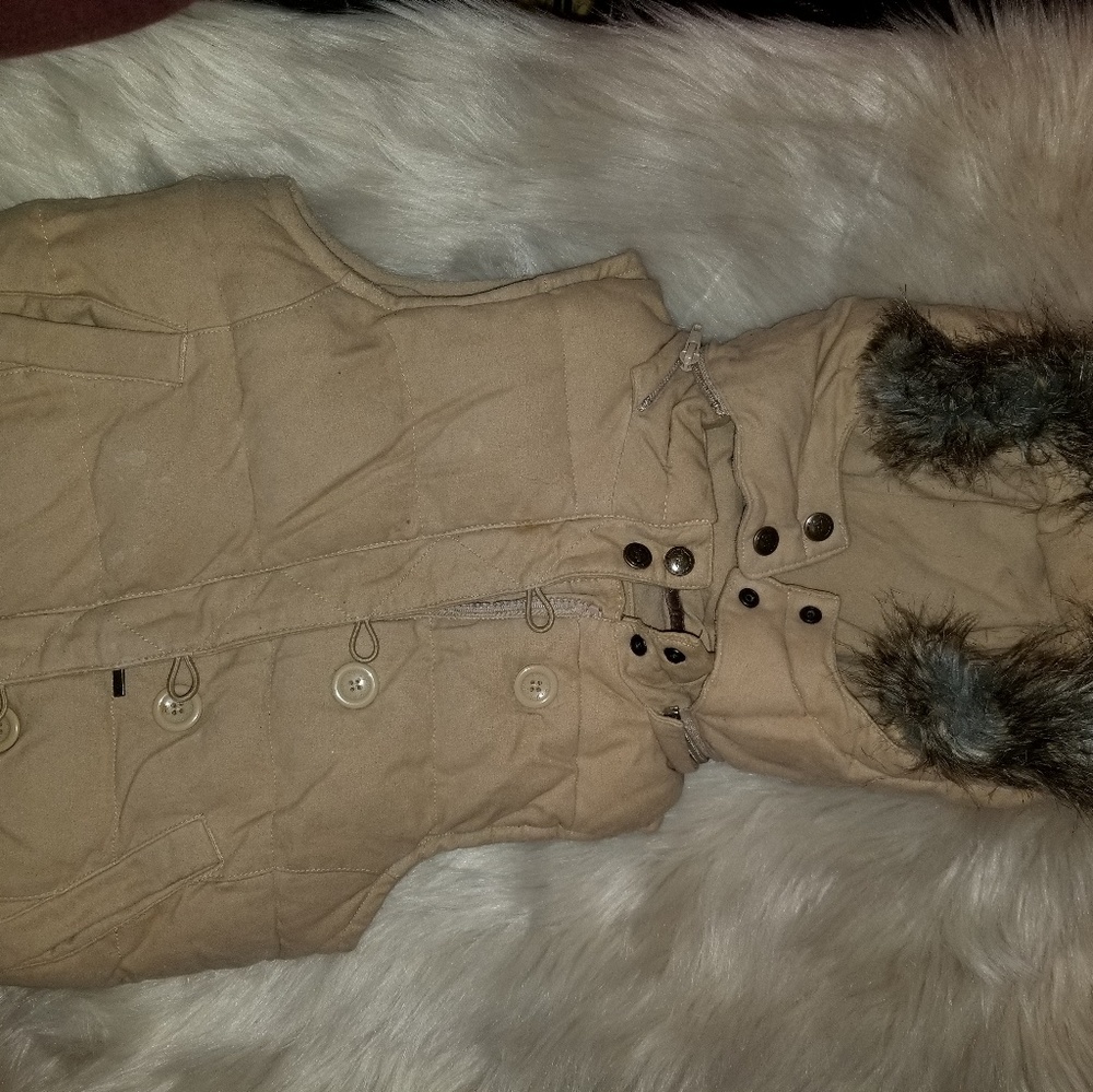 Gap Puffy Vest W/hood